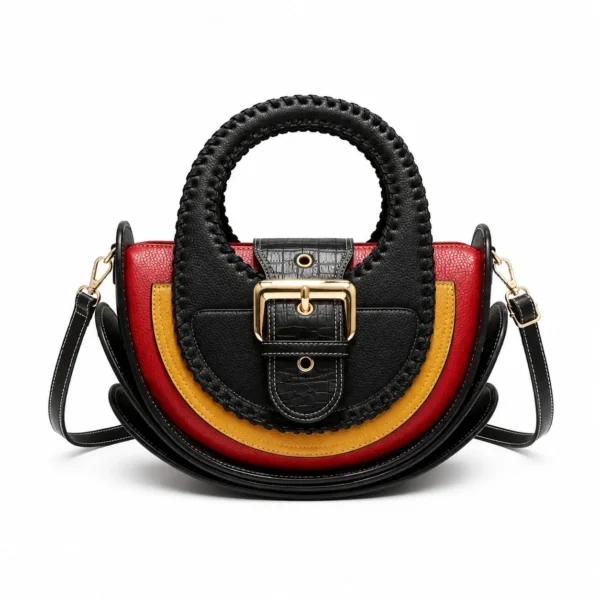 Geantă damă LUNARIA Elegance Negru, cu portofel asortat